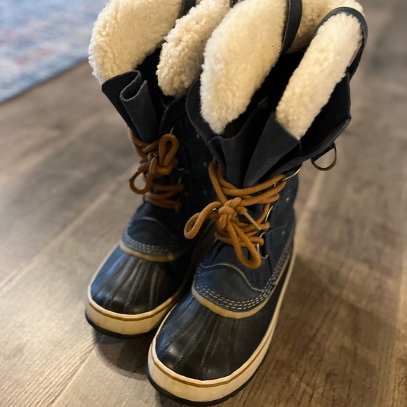 Sorel‎ Joan of Arctic Size 9 Boots Shearling Blue Suede - Picture 7 of 7